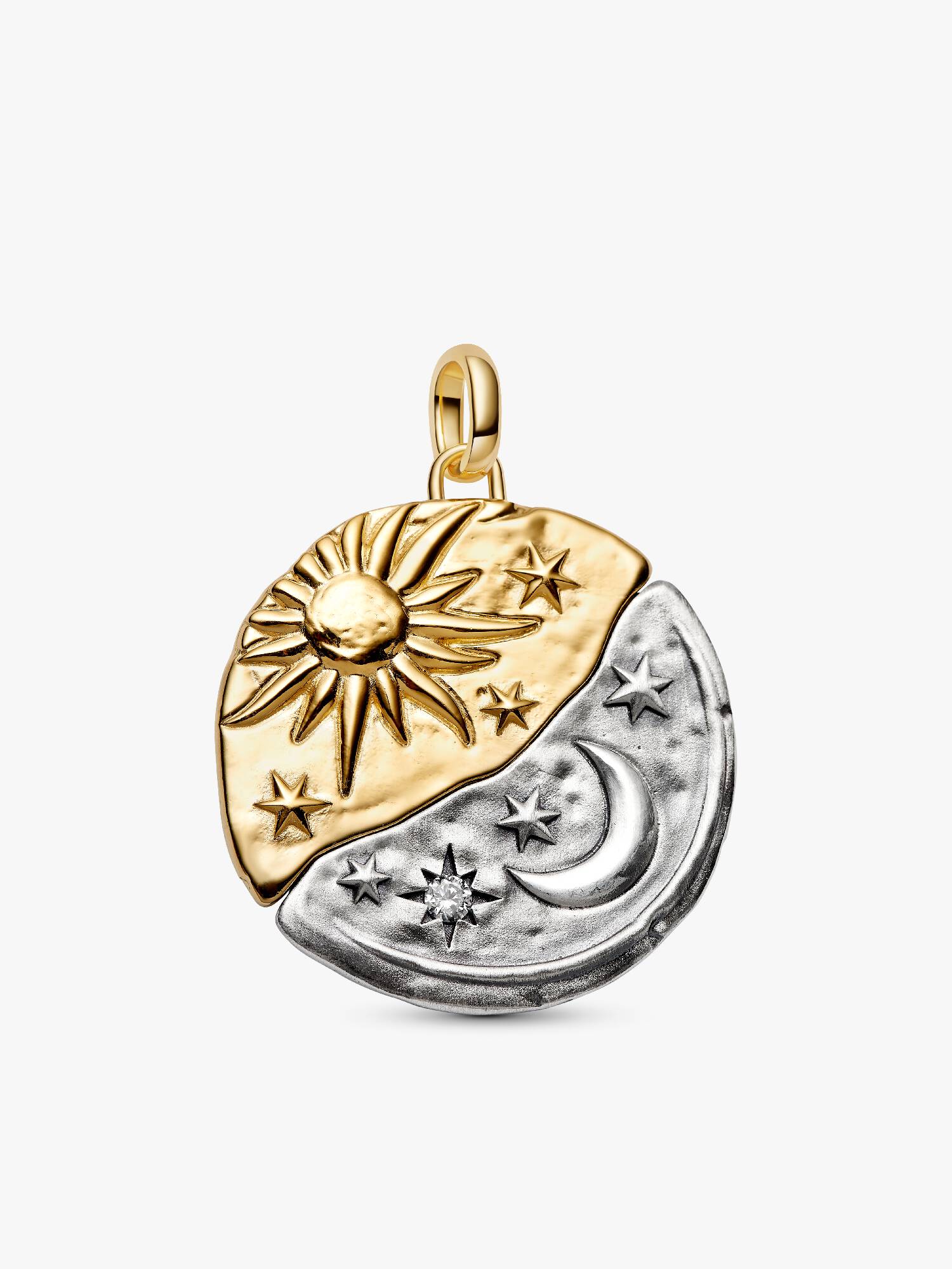 Charm Médaillon XL Soleil et Lune