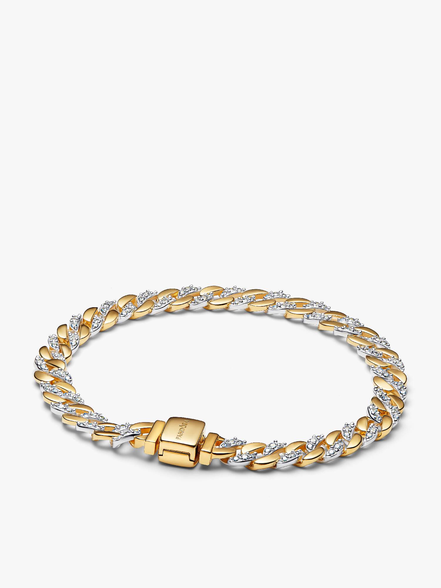Bracelet Maille Cubaine Pavée Bimatière