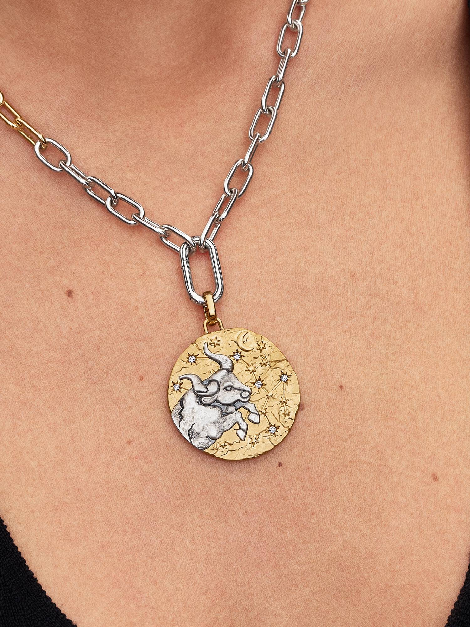 Charm Médaillon XL Signe du Taureau