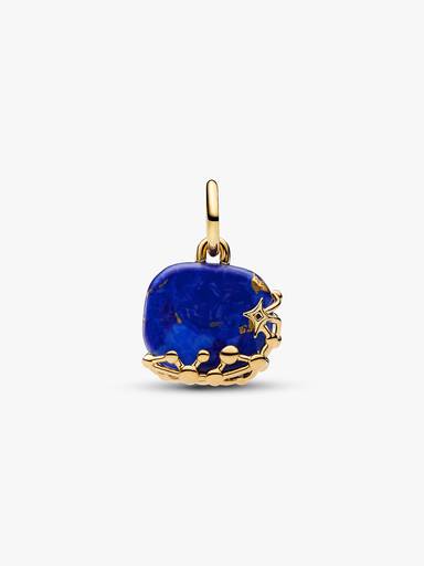Charm Pendant Constellation Bleu Céleste Doré
