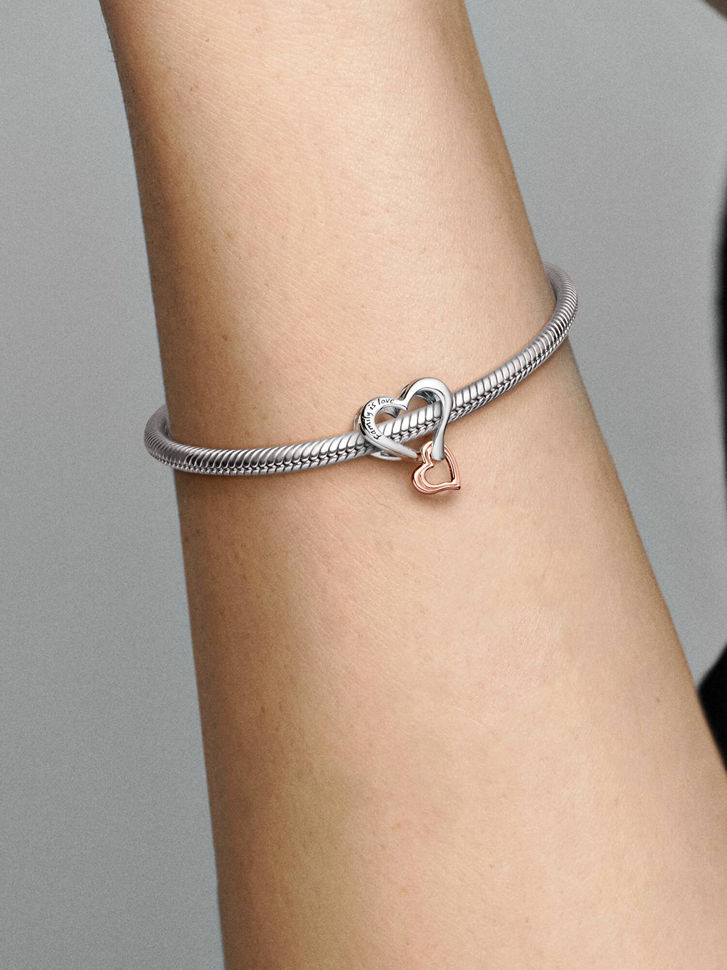 Charm Cœur Infini Ajouré Bicolore