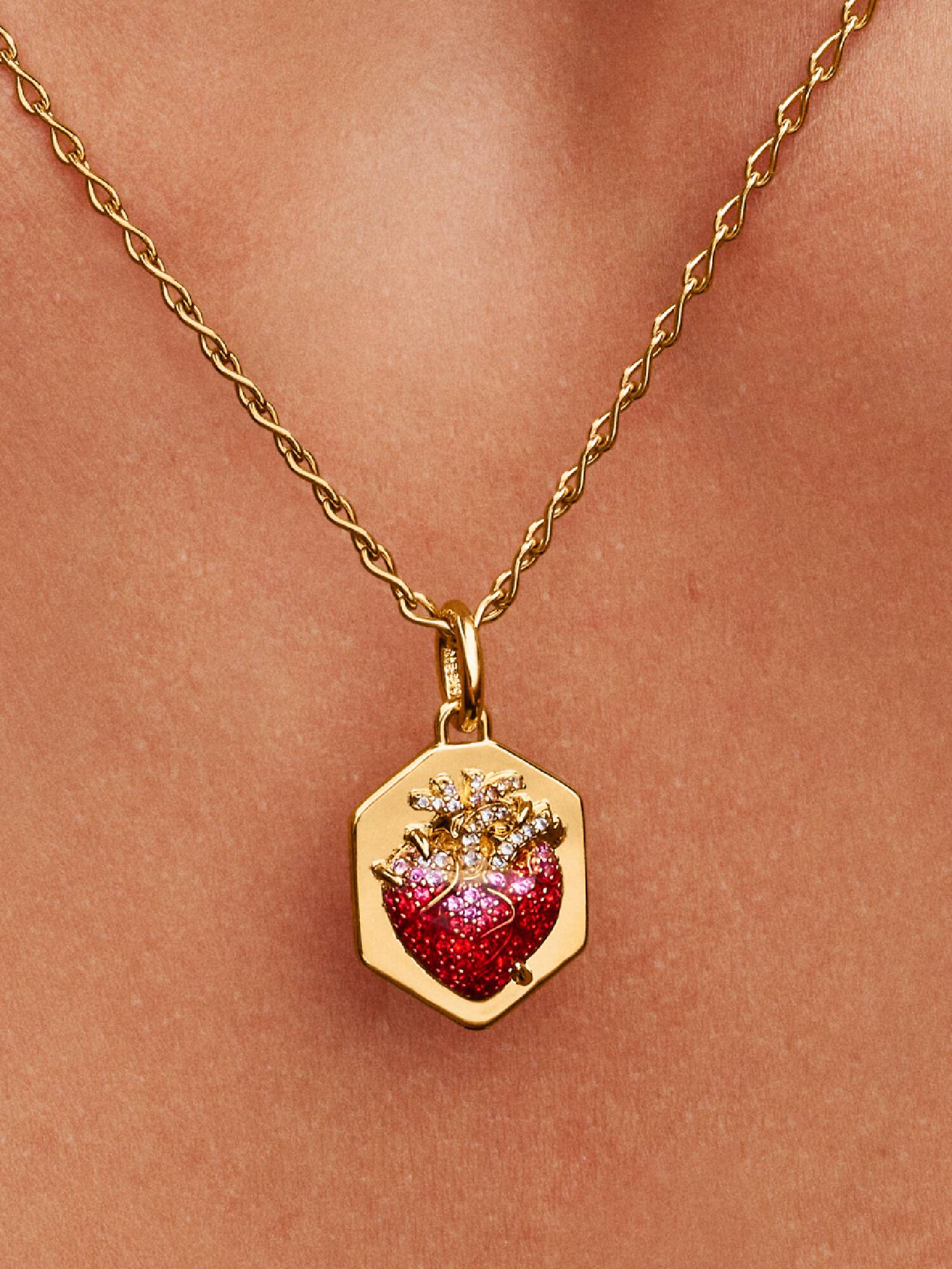 Charm Pendant Cœur Battant Doré Pat McGrath