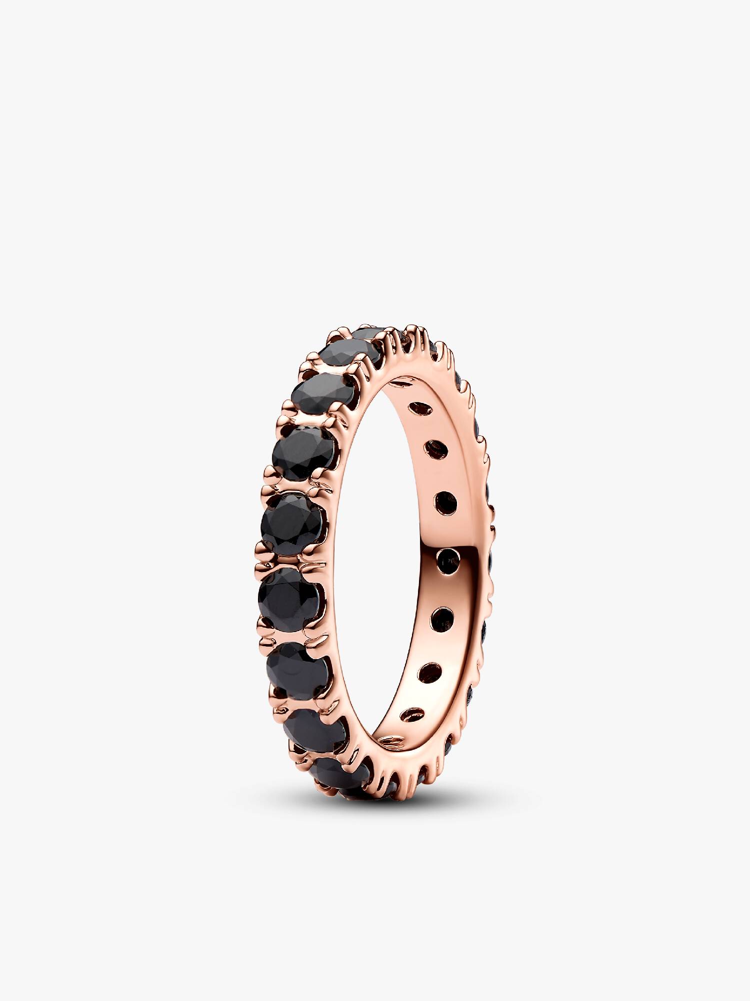 Bague Éternité Rang Scintillant Noir