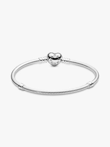 Bracelet Maille Serpent & Cœur Scintillant