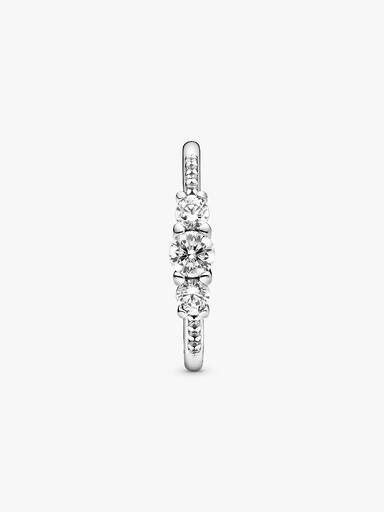 Bague trois pierres rondes