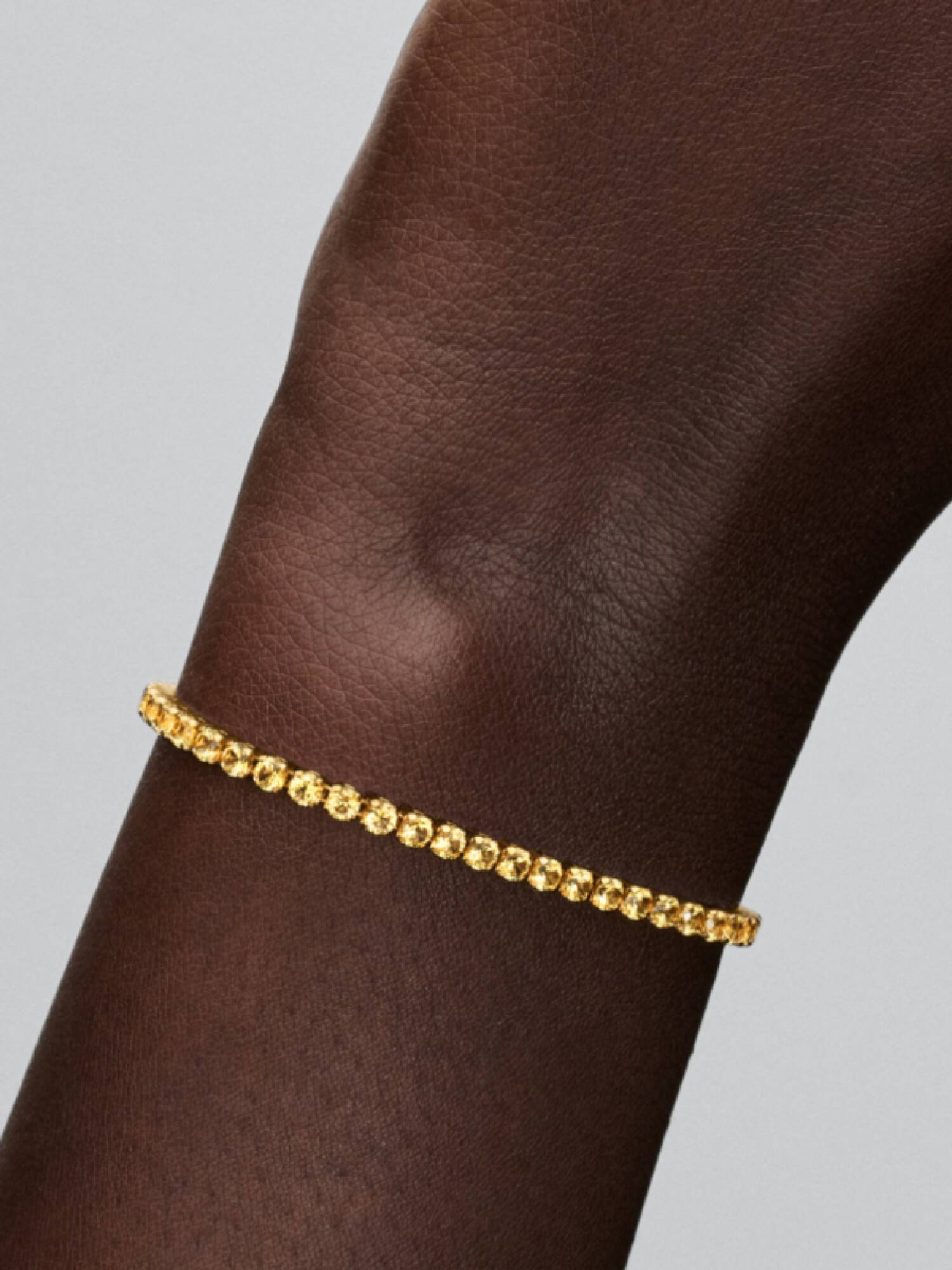 Bracelet Rivière Jaune Scintillant