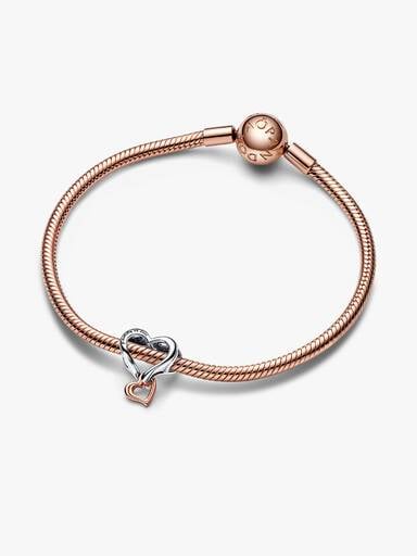 Charm Cœur Infini Ajouré Bicolore
