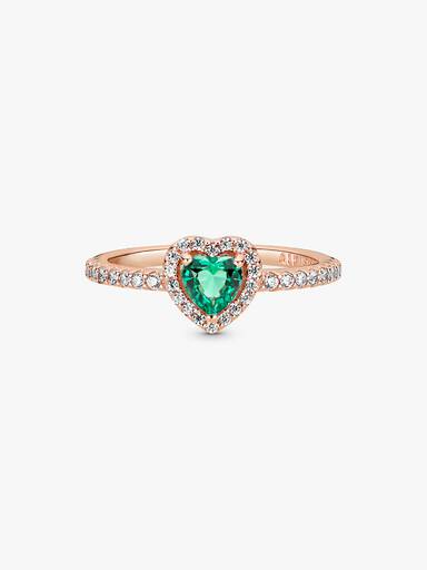 Bague Cœur Surélevé Scintillant