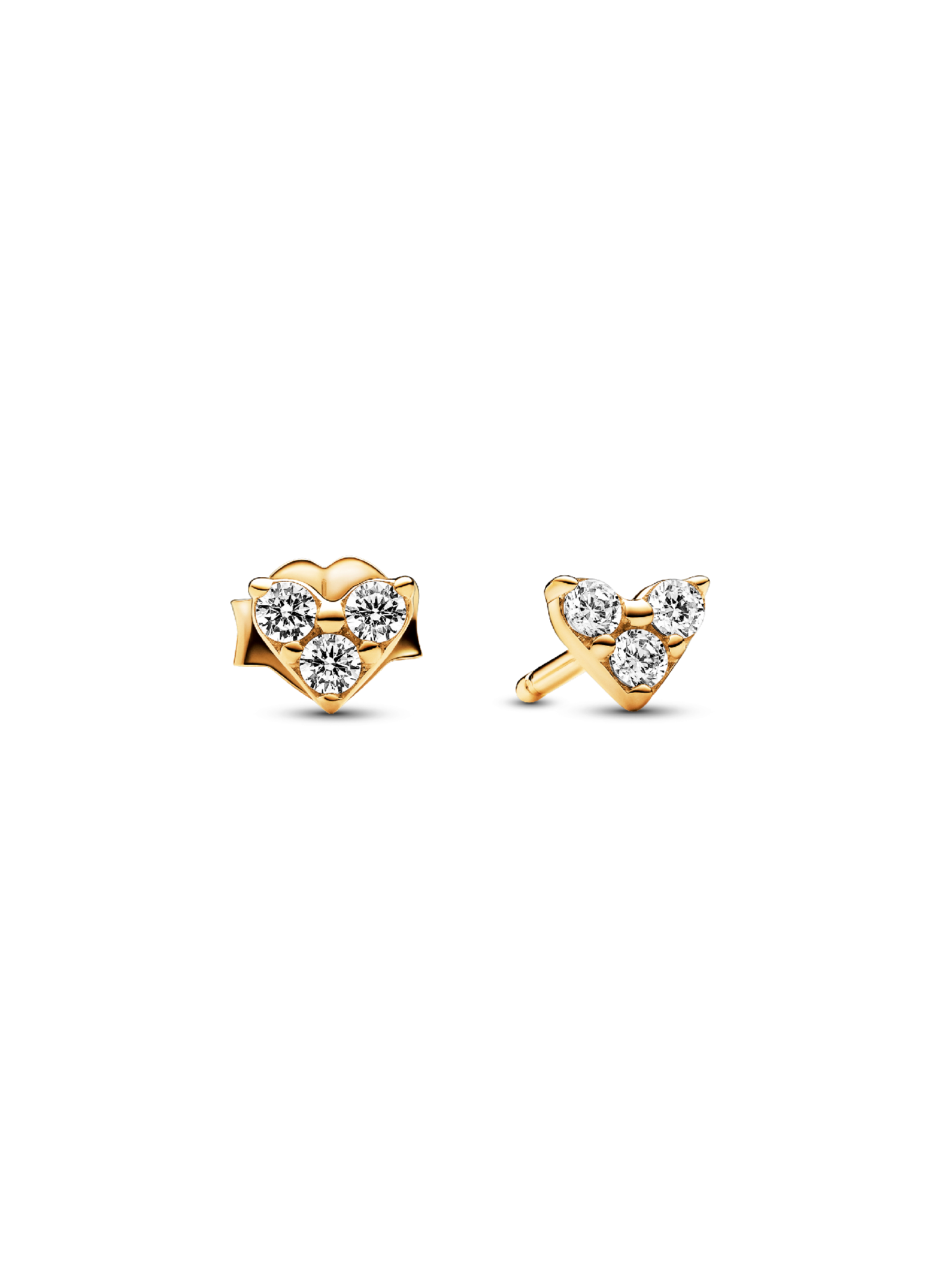 Clous d’Oreilles Cœur Trois Pierres