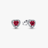 Clous d’Oreilles Cœur Surélevé Rouge Clous d’Oreilles Cœur Surélevé Rouge