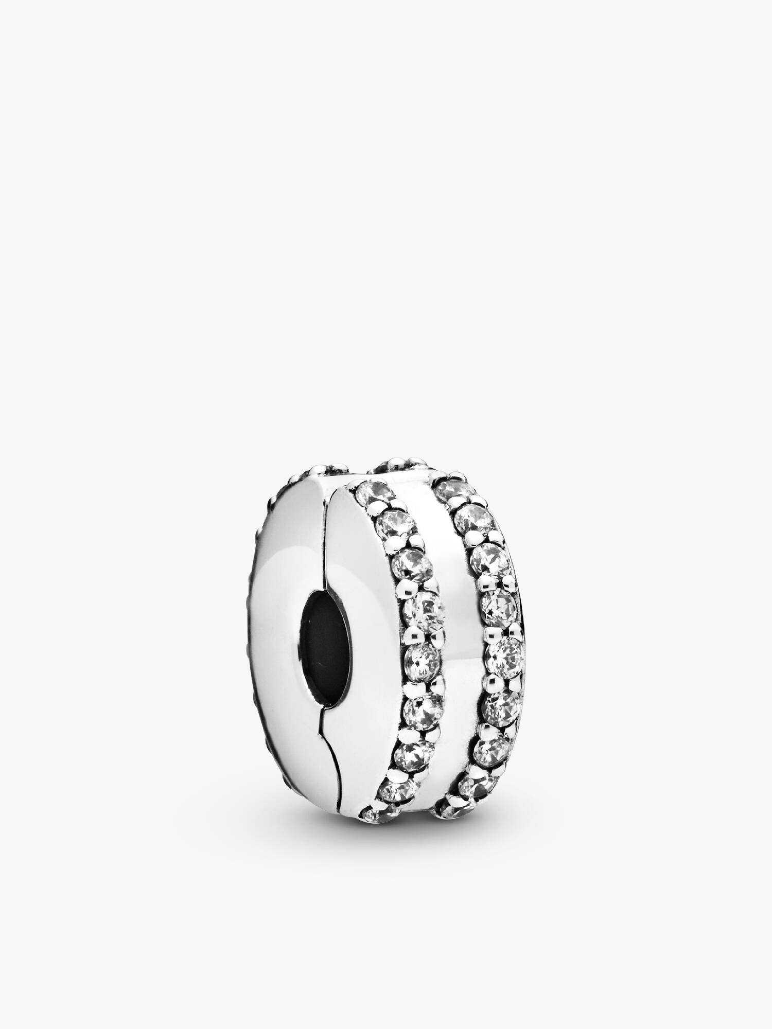 Charm Clip Pavé Double Rang