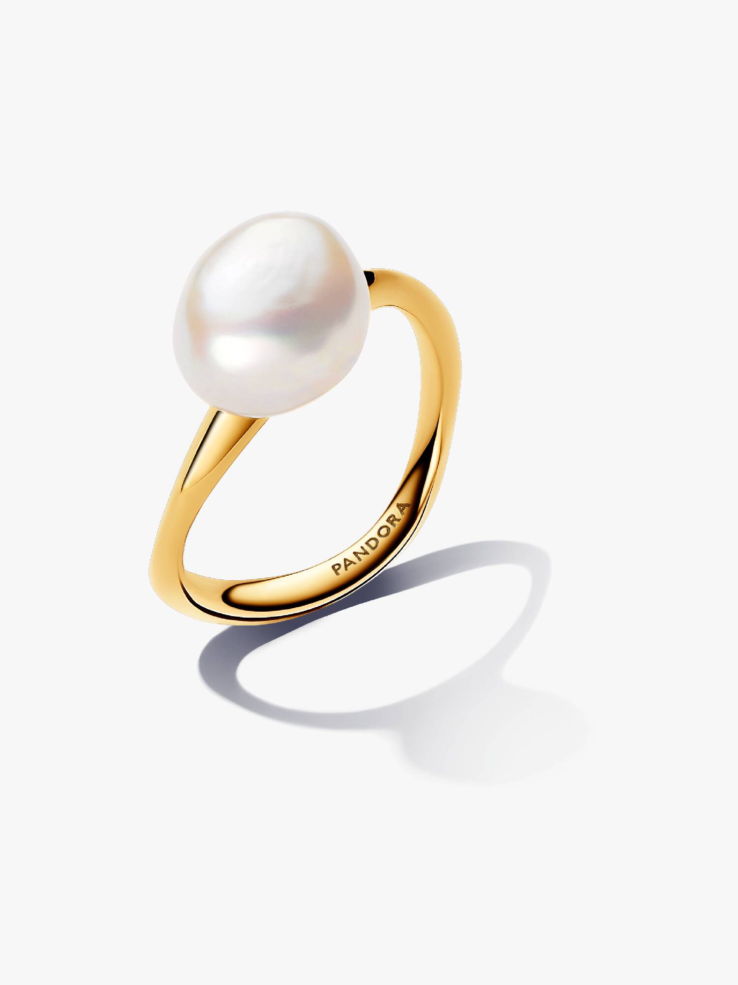 Bague Perle de Culture d'Eau Douce Traitée Baroque