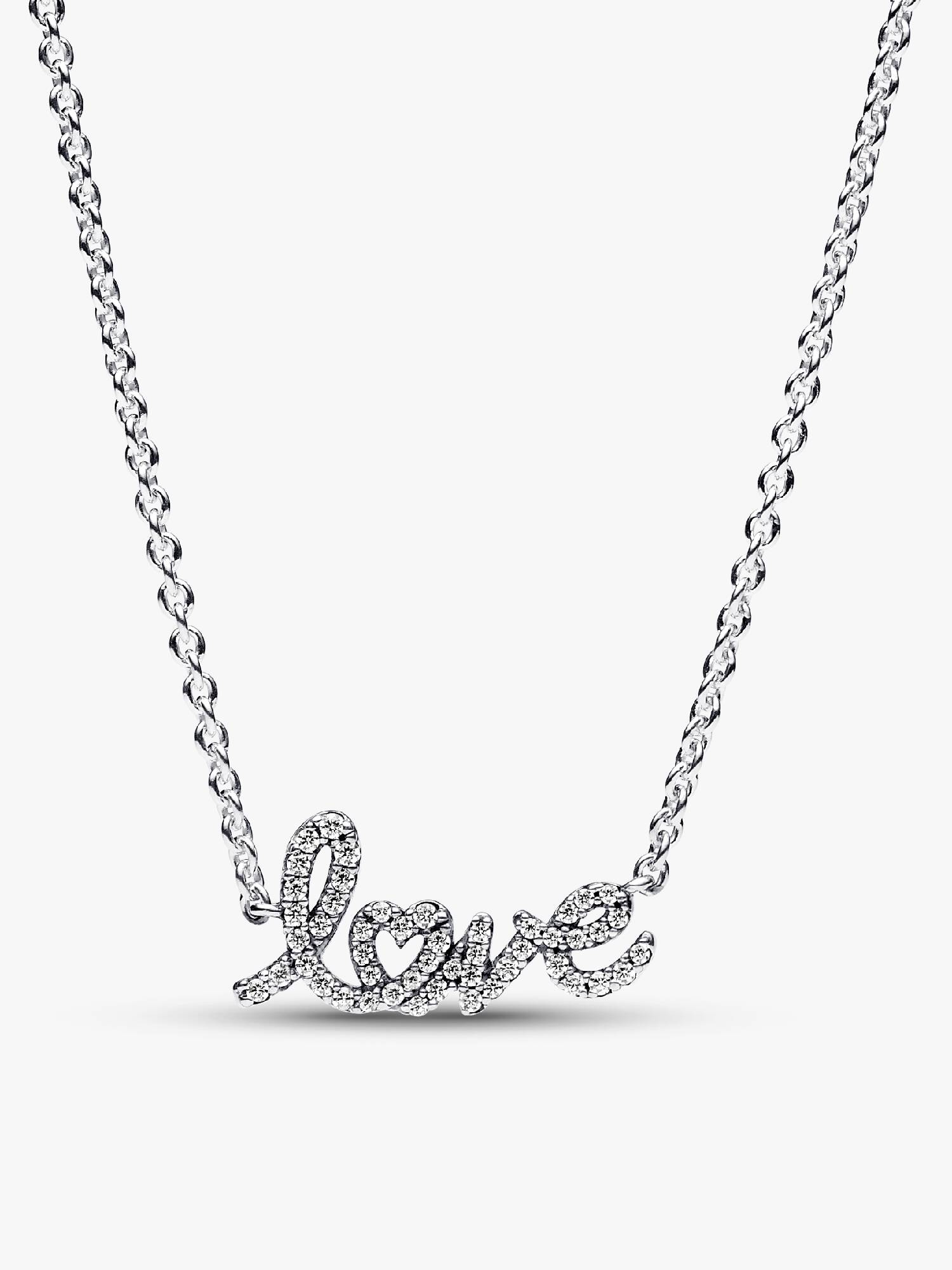 Collier Amour Manuscrit Étincelant