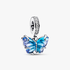 Charm Pendant Papillon en Verre de Murano Bleu Charm Pendant Papillon en Verre de Murano Bleu