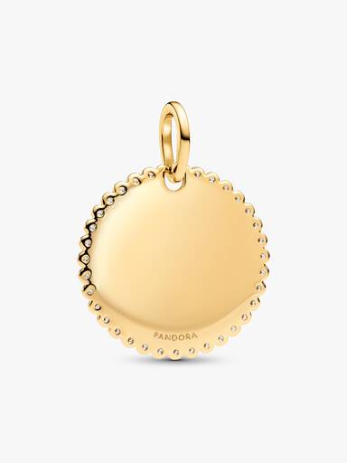 Médaillon Rond Gravable Doré