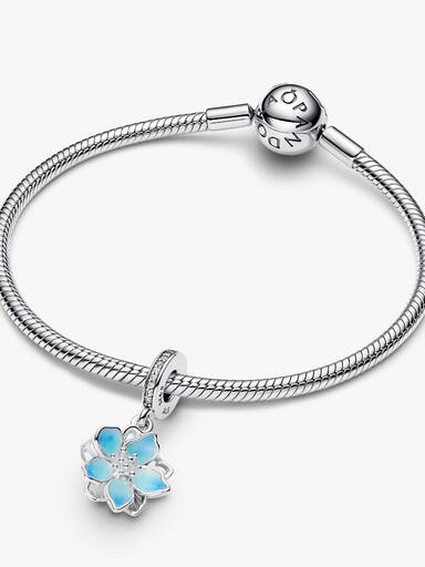 Charm Pendant Fleur Bleue