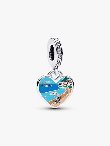 Charm Pendentif Cœur Gravable French Riviera