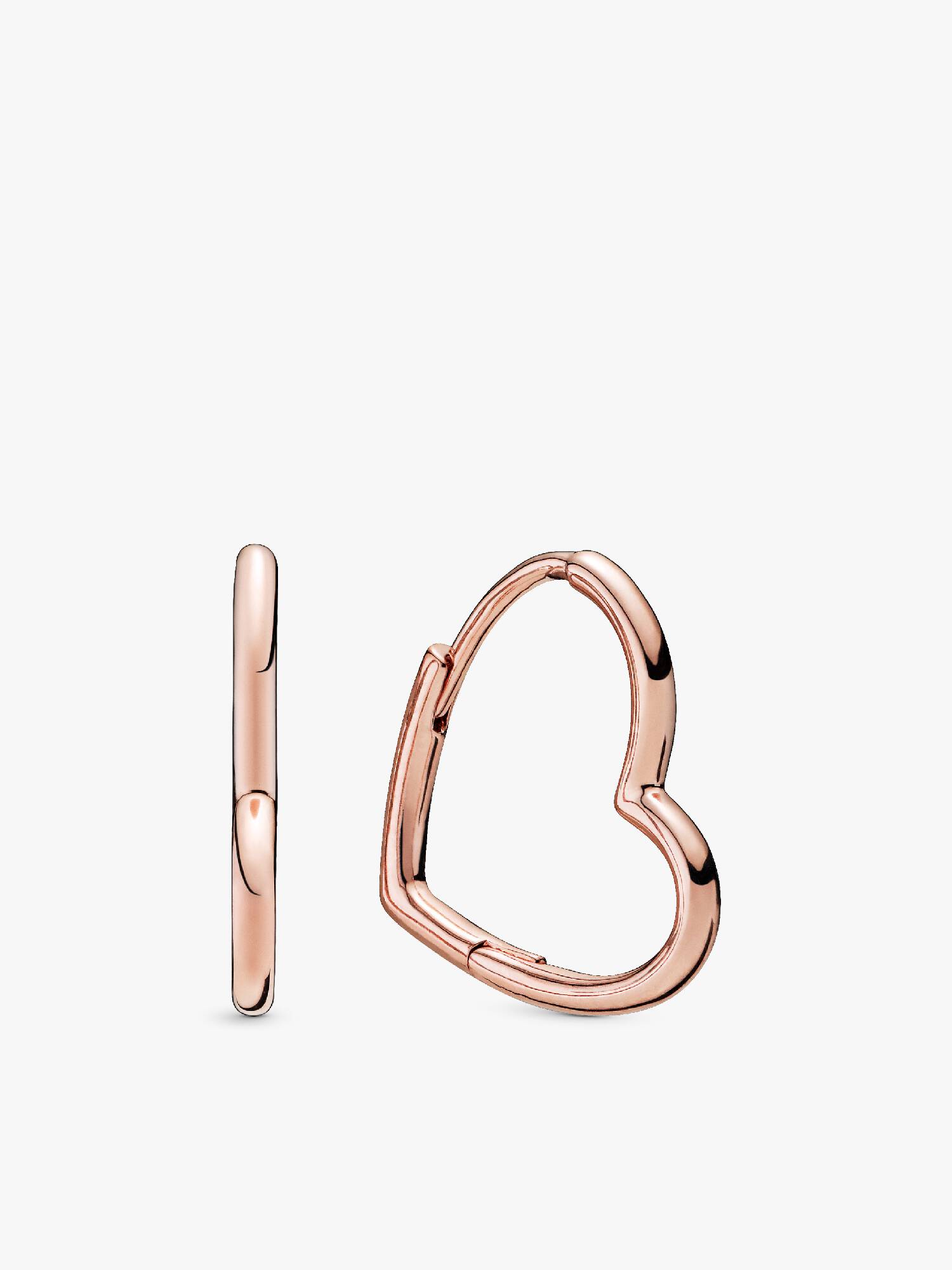 Boucles d'Oreilles Créoles Cœur Asymétrique