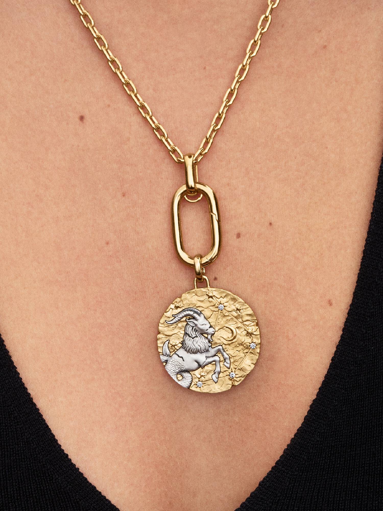Charm Médaillon XL Signe du Capricorne