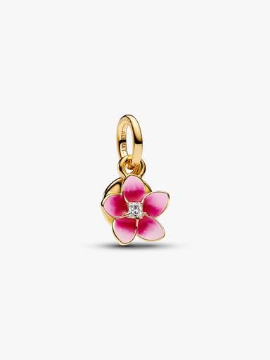 Charm Pendant Disney Vaiana Fleur de Plumeria Doré