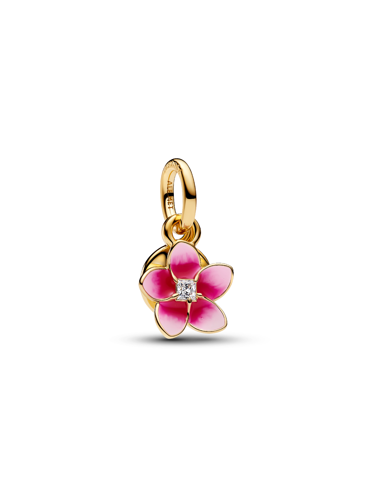 Charm Pendant Disney Vaiana Fleur de Plumeria Doré