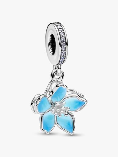 Charm Pendant Fleur Bleue
