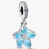 Charm Pendant Fleur Bleue Charm Pendant Fleur Bleue