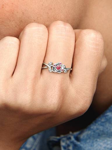 Bague Disney La Belle et La Bête Rose