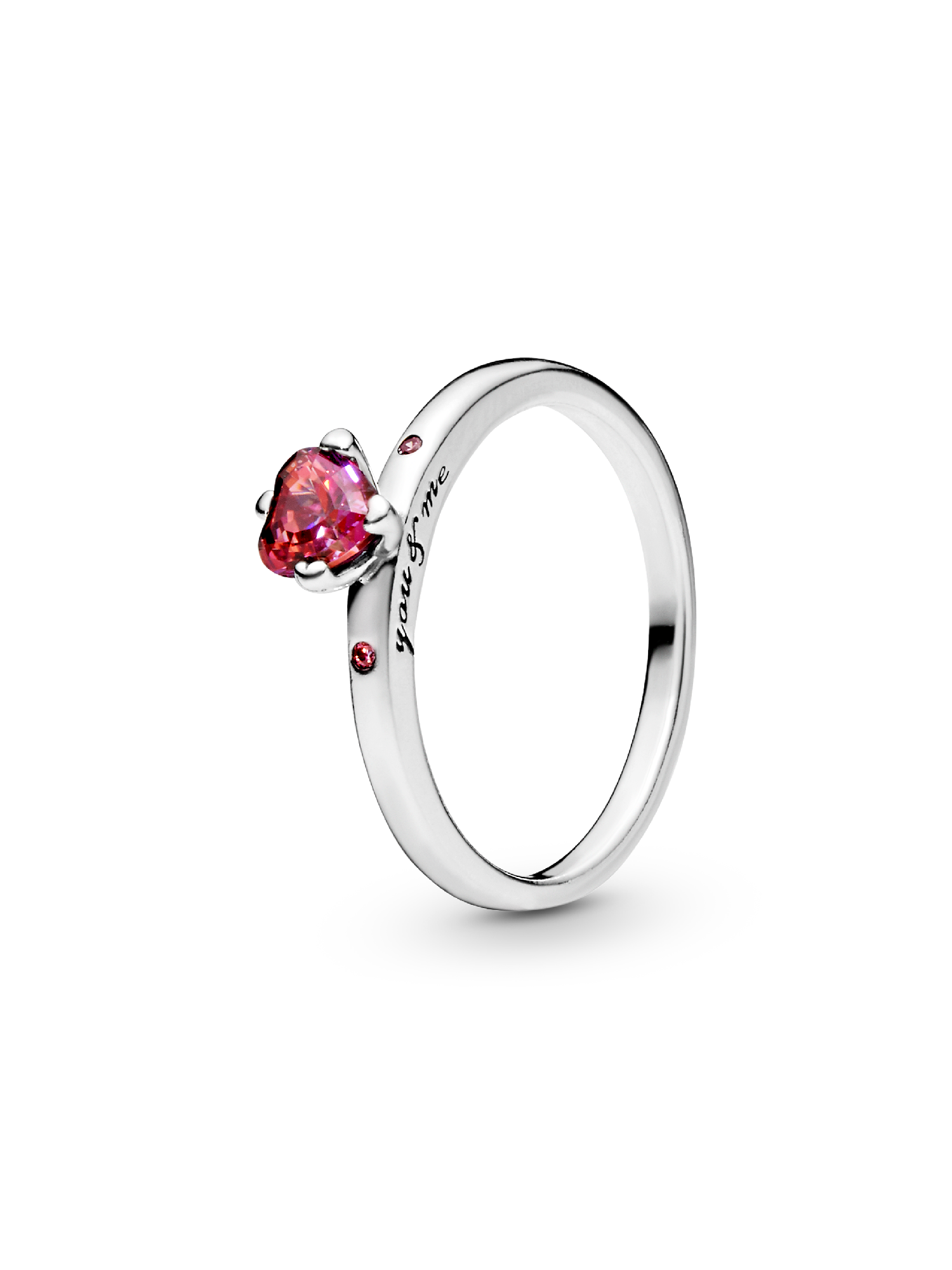 Bague Cœur Rouge Scintillant