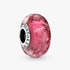 Charm Verre de Murano Rose Ondulé Fantaisie Charm Verre de Murano Rose Ondulé Fantaisie