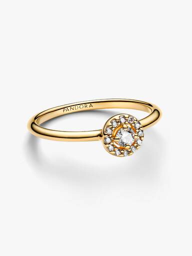 Bague Halo Pavé Rond