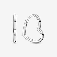 Asymmetrical Heart Hoop Earrings | Pandora FR