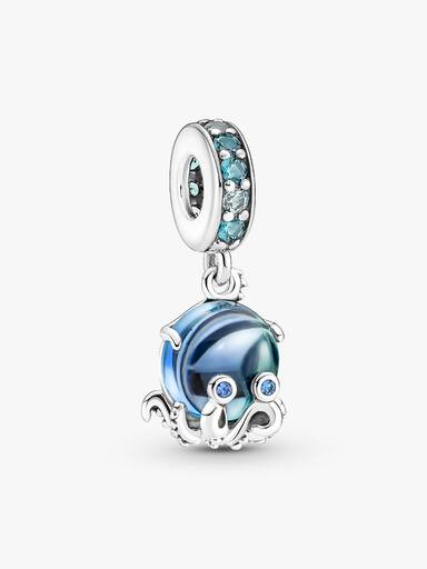 Charm Pendant Poulpe Adorable en Verre de Murano
