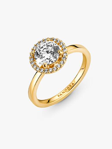 Bague Halo Rond Scintillant