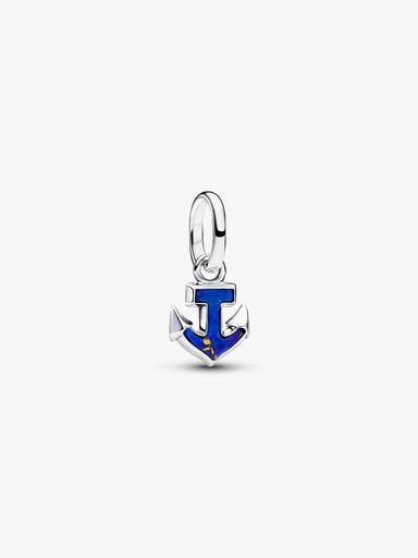 Mini Charm Pendant Ancre Bleue