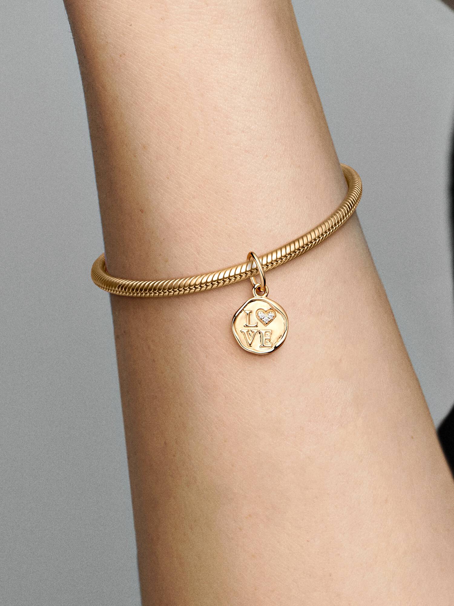 Charm Pendant Cachet d'Amour Scintillant