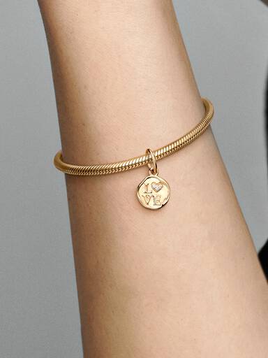 Charm Pendant Cachet d'Amour Scintillant
