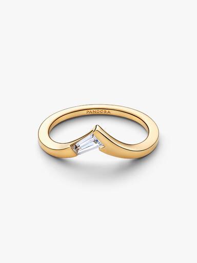 Bague Diadème et Baguette Dorée