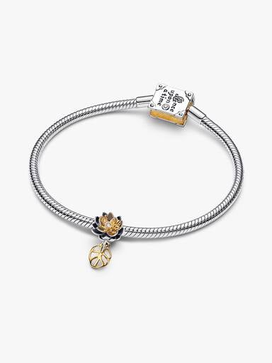 Charm Disney Princesse Tiana Nénuphar et Diamant de Synthèse