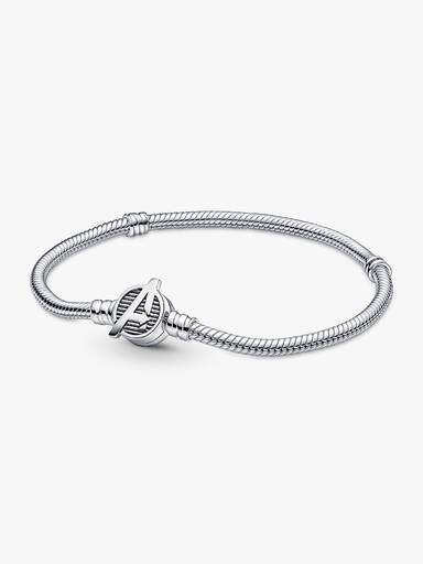Bracelet Marvel Maille Serpent Fermoir Logo The Avengers Pandora Moments