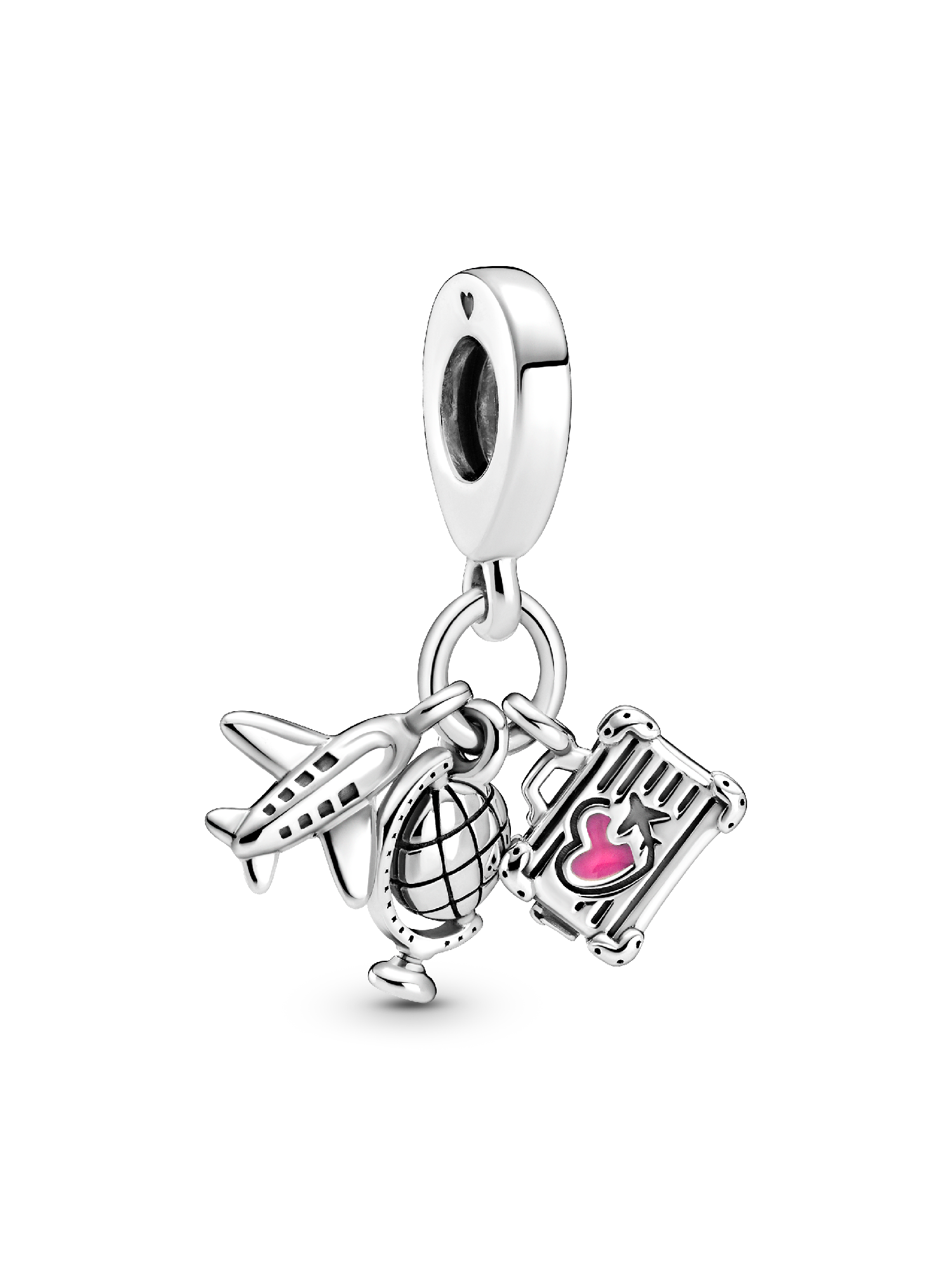 Charm Pendant Avion, Globe & Valise