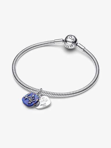 Charm Pendant Double Constellation Love Bleu Céleste