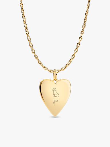 Coffret Cadeau Pendentif cœur Étiquette gravable