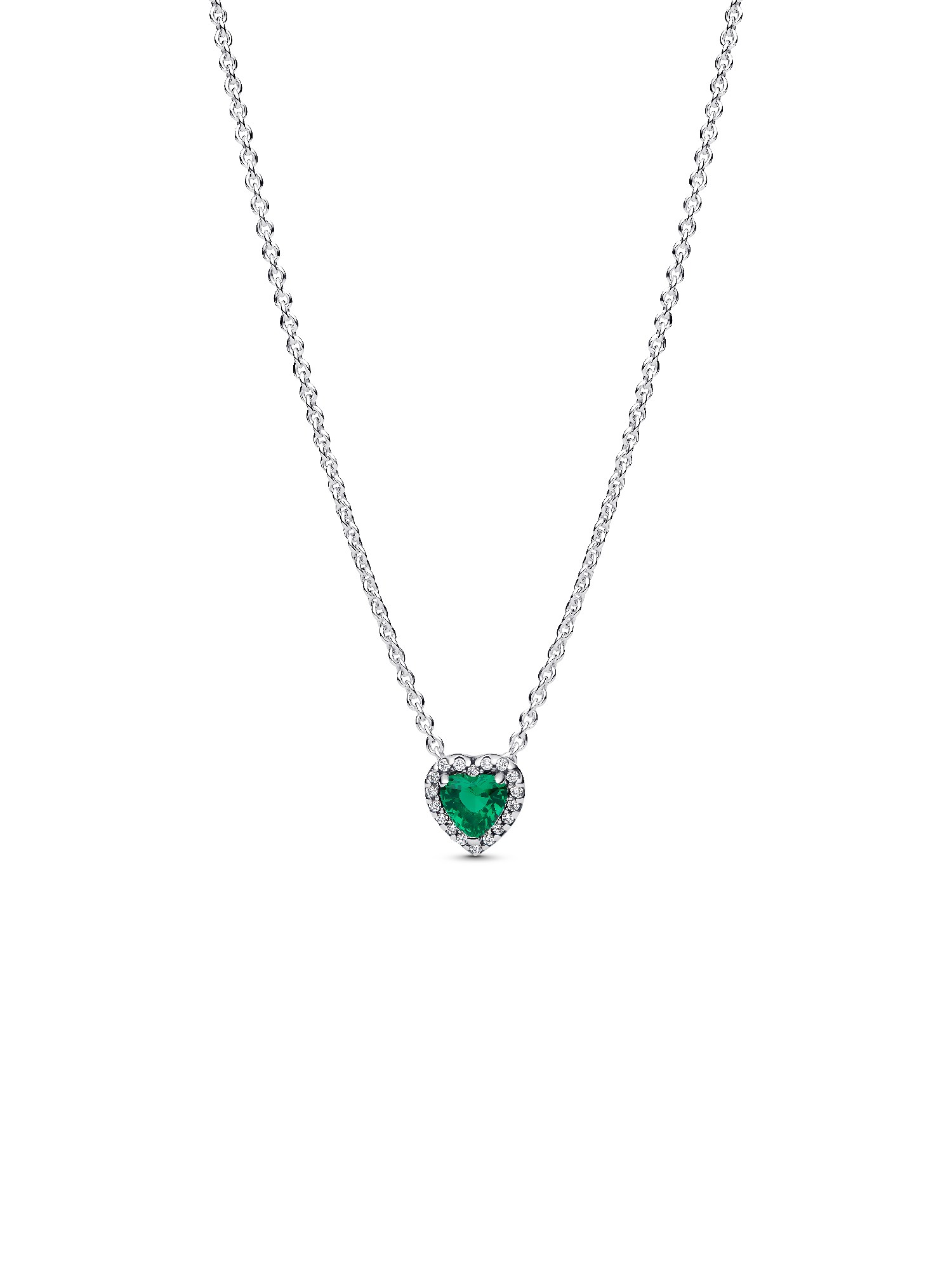 Collier Cœur Vert Surélevé