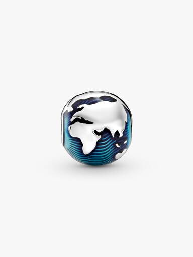 Charm Clip Globe Bleu