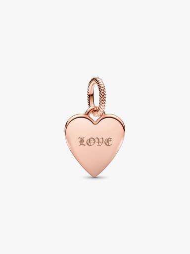 Pendentif Étiquette Cœur Gravable