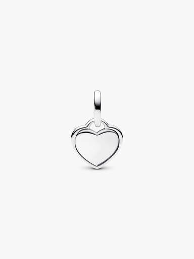 Charm Pendant Cœur Gravable Rose