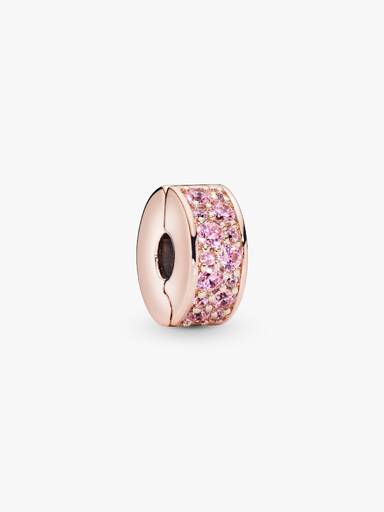 Charm Clip Pavé Rose