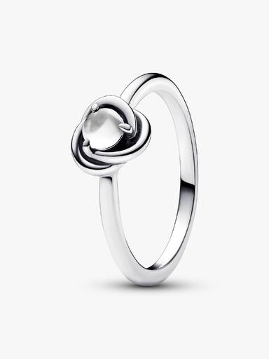 Bague Cercle Éternité Couleur de Naissance du Mois d'Avril