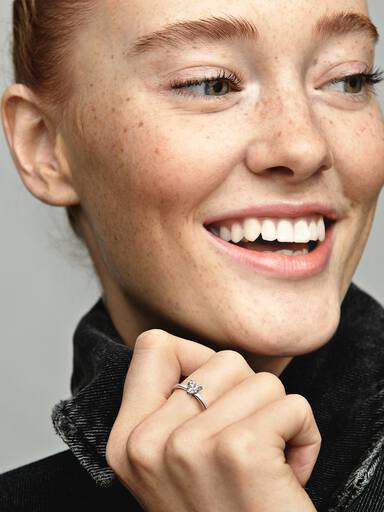 Bague Solitaire Cœur Scintillant